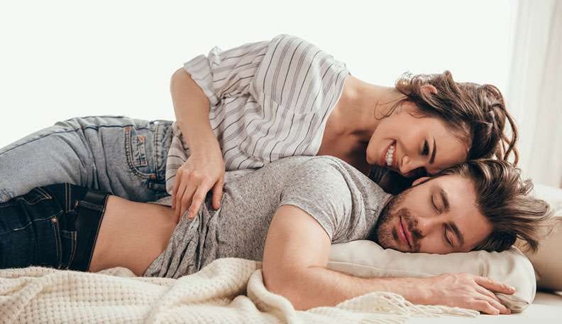 couple enjoying a sensual massage